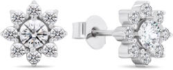 Brilio Silver Lenyűgöző ezüst fülbevaló cirkónium kövekkel Virágok EA577W