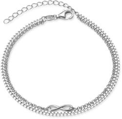 Beneto Modern dupla ezüst karkötő Végtelen AGB733/21