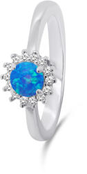 Brilio Silver Gyönyörű ezüst gyűrű opállal és cirkónium kövekkel RI056WB 56 mm