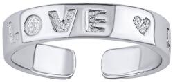 Silvego Nyitott ezüst lábgyűrű Aisha felirattal Love PRM11520R