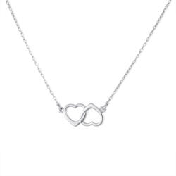 Soliter Brilio Silver Bájos ezüst nyaklánc Szívek 473 001 01756 04