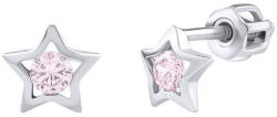 Silvego Ezüst fülbevaló rózsaszín cirkónium kövekkel Adina SILVEGOB70493BDSP