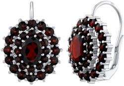 Silvego Luxus ezüst fülbevalók valódi cseh gránáttal SILVEGO380020