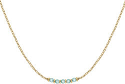 Rosefield Gyengéd aranyozott nyaklánc kék gyöngyökkel Essentials JNBRG-J812