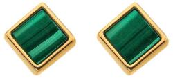 Hot Diamonds Stílusos aranyozott gyémánt és malachit fülbevaló Jac Jossa Hope DE762