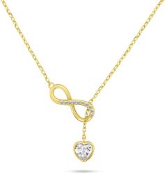 Brilio Silver Bájos aranyozott nyaklánc cirkónium kövekkel NCL123Y