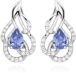 Silver Cat Ezüst fülbevaló szintetikus tanzanittal SC470