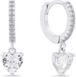 Brilio Silver Ezüst karika fülbevaló szívecske EA635W