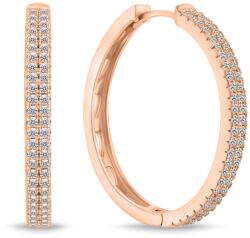 Brilio Silver Gyengéd bronz karika fülbevaló cirkónium kövekkel EA770R