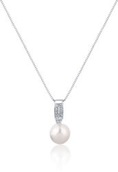 JwL Luxury Pearls Elegáns nyaklánc valódi gyönggyel és cirkónium kövekkel JL0748 (lánc, medál)
