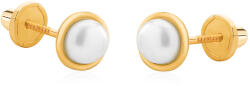 Brilio Bájos sárga arany fülbevaló igazgyönggyel 14/140.490/17P