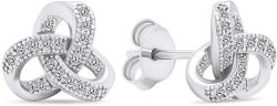 Brilio Silver Csillogó ezüst bedugós fülbevaló cirkónium kövekkel EA576W