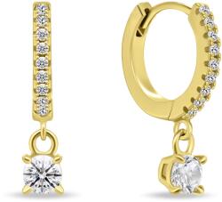 Brilio Silver Csillogó karika fülbevaló cirkónium kövekkel EA882Y