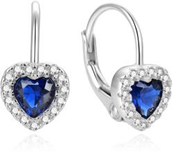 Beneto Gyengéd ezüst szív alakú fülbevaló AGUC2590DL