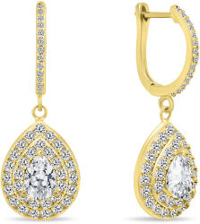 Brilio Silver Luxus aranyozott fülbevaló cirkónium kövekkel EA488Y