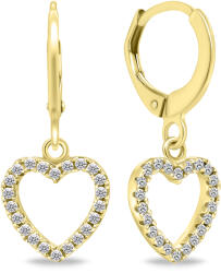 Brilio Silver Aranyozott karika fülbevaló szívekkel EA645Y