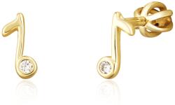 JVD Aranyozott lányos Hangjegy fülbevaló cirkónium kövekkel SVLE1825XH2GOSR