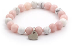 Agato Beneto Jádeit és howlite gyöngy karkötő MINK05/17