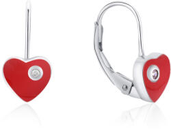 MOISS Romantikus ezüst szív fülbevaló cirkónium kővel E0000557
