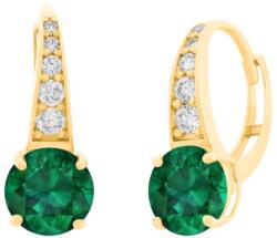 JVD Aranyozott fülbevaló tiszta és zöld cirkónium kövekkel SVLE0974XH2GZ00