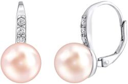 Silvego Ezüst fülbevaló CASSIDY rózsaszín természetes gyönggyel LPSP0639P