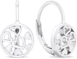 Brilio Silver Gyönyörű ezüst fülbevaló szívvel EA438W