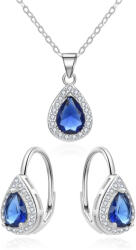 Beneto Bájos ezüst ékszerkészlet cirkónium kövekkel AGSET361R (medál, lánc, fülbevaló)