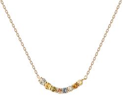 PDPAOLA Gyengéd aranyozott nyaklánc cirkónium kövekkel RAINBOW Gold CO01-859-U