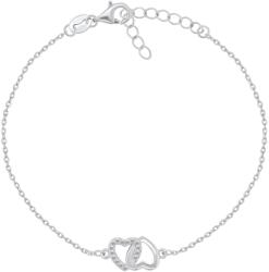 Brilio Silver Bájos ezüst szív karkötő BRC138W