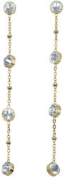CRYSTalp Hosszú acél fülbevaló kristályokkal 42158. EG