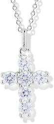 Modesi Bájos ezüst nyaklánc Kereszt cirkónium kövekkel M00541 (lánc, medál)