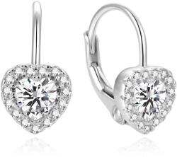 Beneto Gyengéd ezüst szív alakú fülbevaló AGUC2591DL