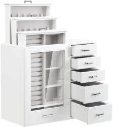 Troli Design fehér bőr ékszerdoboz B76