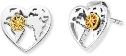 Engelsrufer Eredeti ezüst fülbevaló Szív iránytűvel ERE-AHEART-BIST