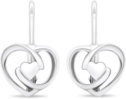 Brilio Silver Romantikus ezüst fülbevaló Szív EA443W