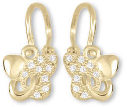 Soliter Brilio Sárga arany pillangós gyermek fülbevaló 239 001 01005