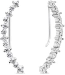 Brilio Silver Csillogó hosszú ezüst fülbevaló EA967W