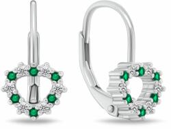 Brilio Silver Lányos ezüst fülbevaló Szív cirkónium kövekkel EA1235WG