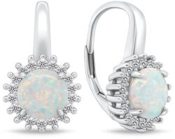Brilio Silver Elegáns ezüst fülbevaló cirkónium kövekkel és opálokkal EA931W