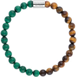 Engelsrufer Malachit és tigrisszem gyöngy karkötő ERB-HEAL-MLTE-S