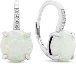 Brilio Silver Ezüst fülbevaló cirkónium kövekkel és szintetikus opálokkal EA378W