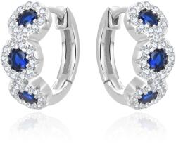 Beneto Csillogó ezüst fülbevaló cirkónium kövekkel AGUC3338