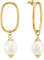 Troli Bájos, aranyozott gyöngy fülbevaló VAAJDE201461G