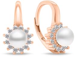 Brilio Silver Elegáns bronz fülbevaló cirkónium kövekkel EA788R