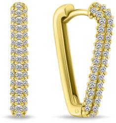 Brilio Silver Időtlen, aranyozott fülbevaló cirkónium kövekkel EA873Y