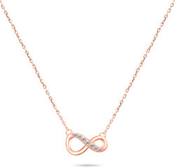 Brilio Silver Divatos bronz nyaklánc cirkónium kövekkel Végtelen NCL76R