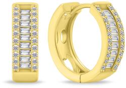 Brilio Silver Csillogó aranyozott karika fülbevaló cirkónium kövekkel EA475Y