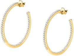 Morellato Csillogó aranyozott karika fülbevaló cirkónium kövekkel Tesori SAIW149