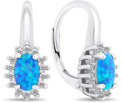 Brilio Silver Luxus ezüst fülbevaló cirkónium kövekkel és opálokkal EA432WB