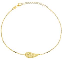 Brilio Silver Gyengéd aranyozott karkötő angyalszárny BRC129Y